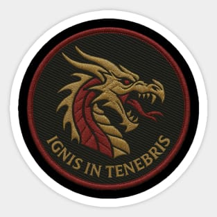 Ignis in Tenebris – Dragon Emblem Sticker